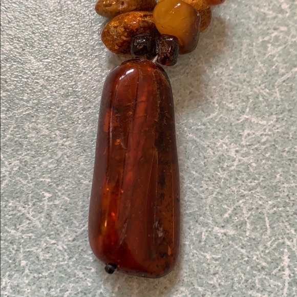 Amber & Tiger Eye Necklace - Picture 8 of 8